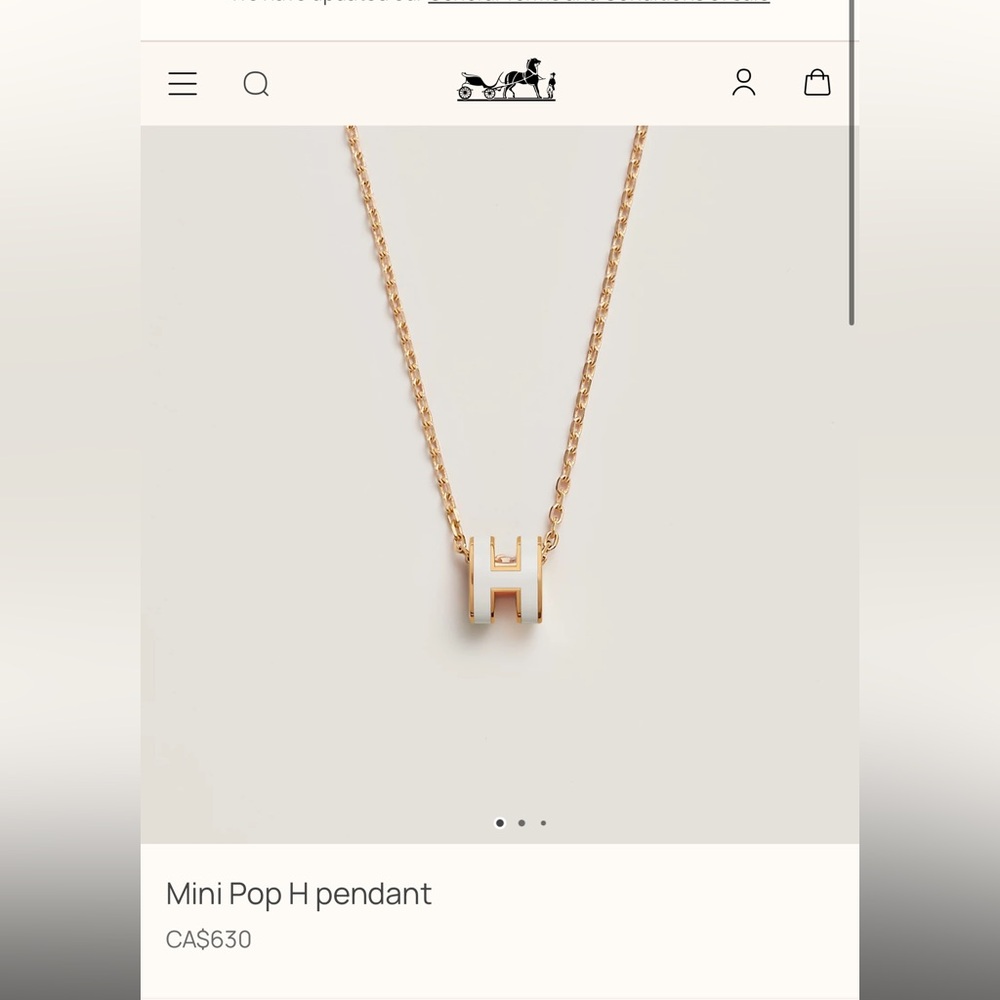 Authentic Hermes Mini Pop H Pendent